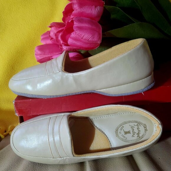 S60 Vegan Leather Slipper Felt Bottom Sponge Insole Franque Andre Mode de Paris - Picture 2 of 5